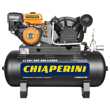 Compressor de ar alta pressão 20 pcm 200 litros – Chiaperini CJ 20+ APV 200L 9HP