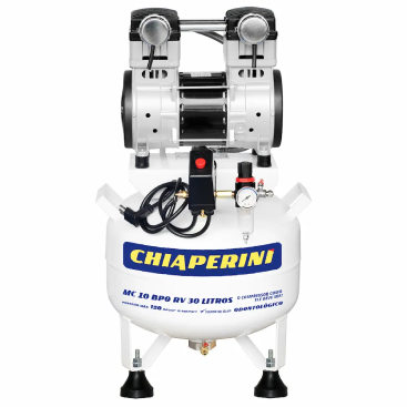 Motocompressor odontológico 10 pcm 30 litros sem óleo – Chiaperini MC 10 BPO RV 30 L