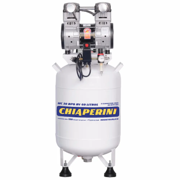 Motocompressor odontológico 10 pcm 60 litros sem óleo – Chiaperini MC 10 BPO RV 60 L